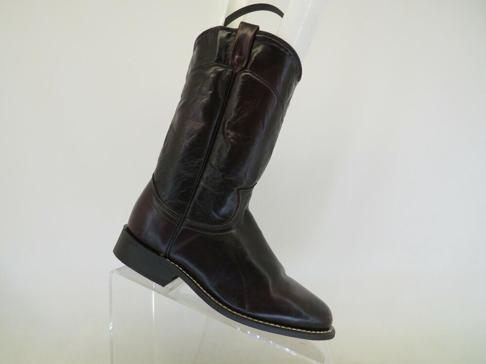 Burgundy Leather Womens Size 6 M Roper Cowboy Western Boots